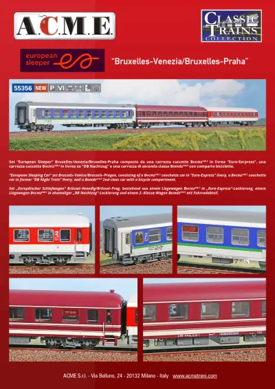 European Sleeper - "Bruxelles-Venezia/Bruxelles-Praha" (ref. 55356)