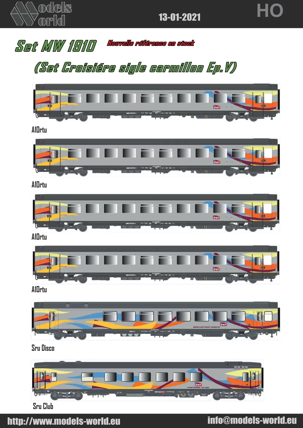 LS Models - SNCF - A10rtu & Sru passenger coaches