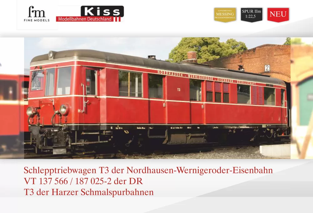 Kiss Modellbahnen Deutschland - T3 rail car