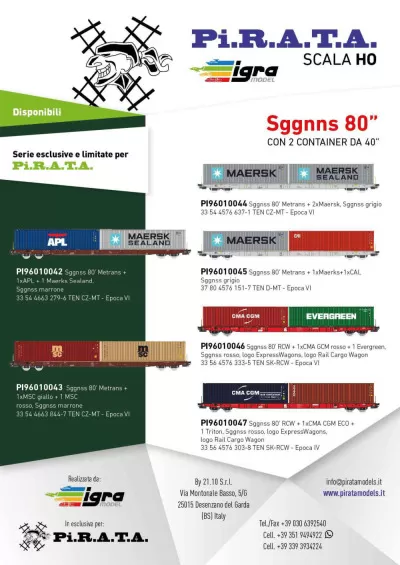 Sggnns 80" freight wagons - Pi.R.A.T.A.