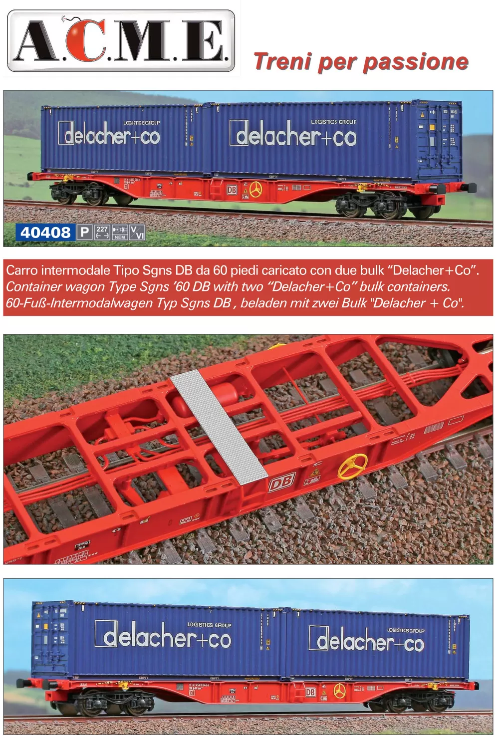 ACME - Anonima Costruzioni Modellistiche Esatte - DB - Sgns freight wagon