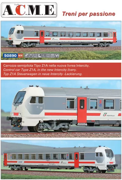 Trenitalia - Z1A control car (Intercity livery) - ACME - Anonima Costruzioni Modellistiche Esatte