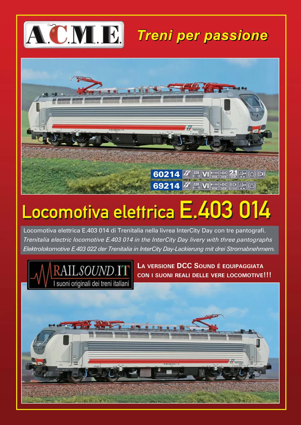 ACME - Anonima Costruzioni Modellistiche Esatte - Trenitalia - E.403 014 electric locomotive