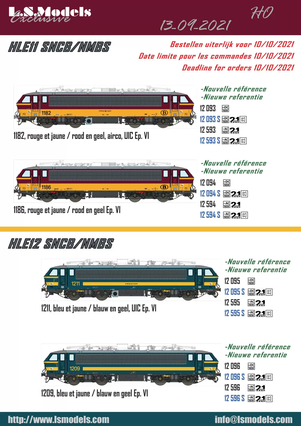 LS Models - SNCB/NMBS - HLE electric locomotives 