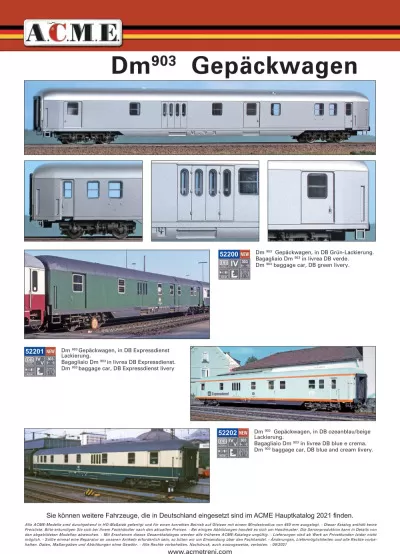 DB - Dm903 baggage car - ACME - Anonima Costruzioni Modellistiche Esatte
