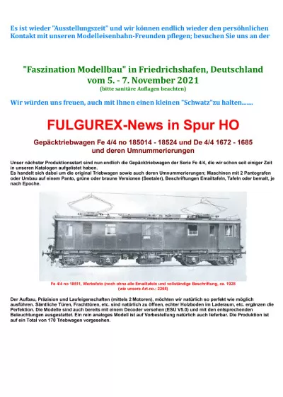 Fe 4/4 electric railcar - Fulgurex