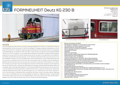 Deutz KG 230 B diesel shunter - ESU