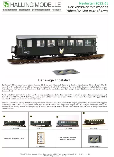Ybbstaler with coat of arms - Halling Modelle