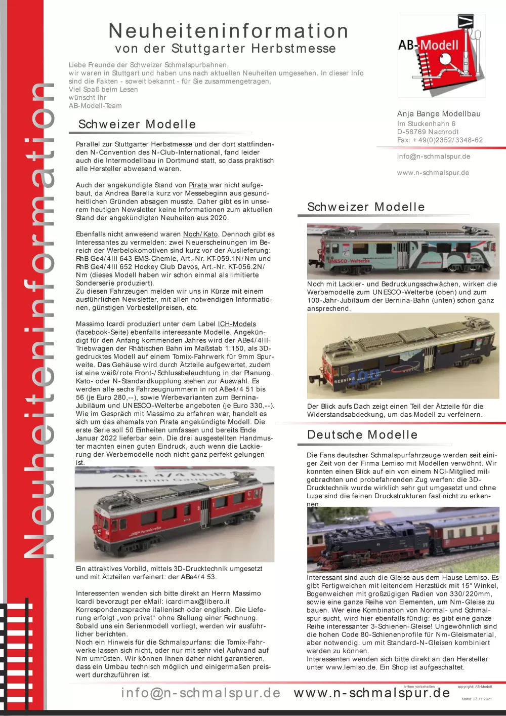 AB-Modell - Stuttgart autumn fair novelties
