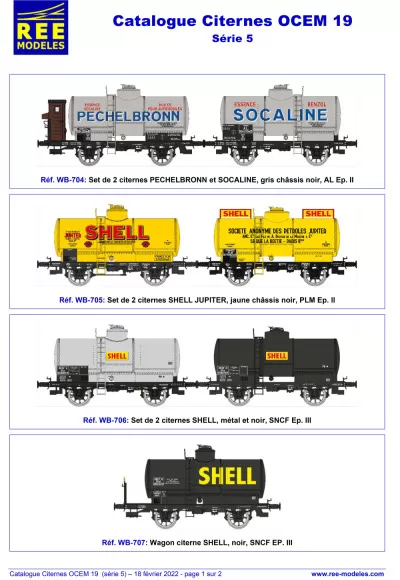 OCEM 19 tank wagons - Rails Europ Express (REE) Modèles