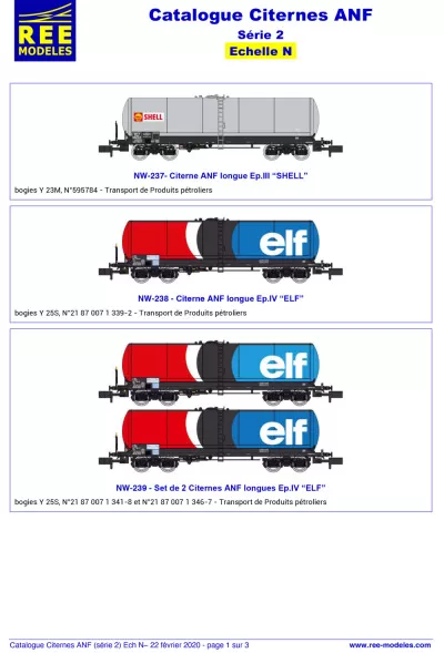 ANF tank wagons (2nd series) - Rails Europ Express (REE) Modèles