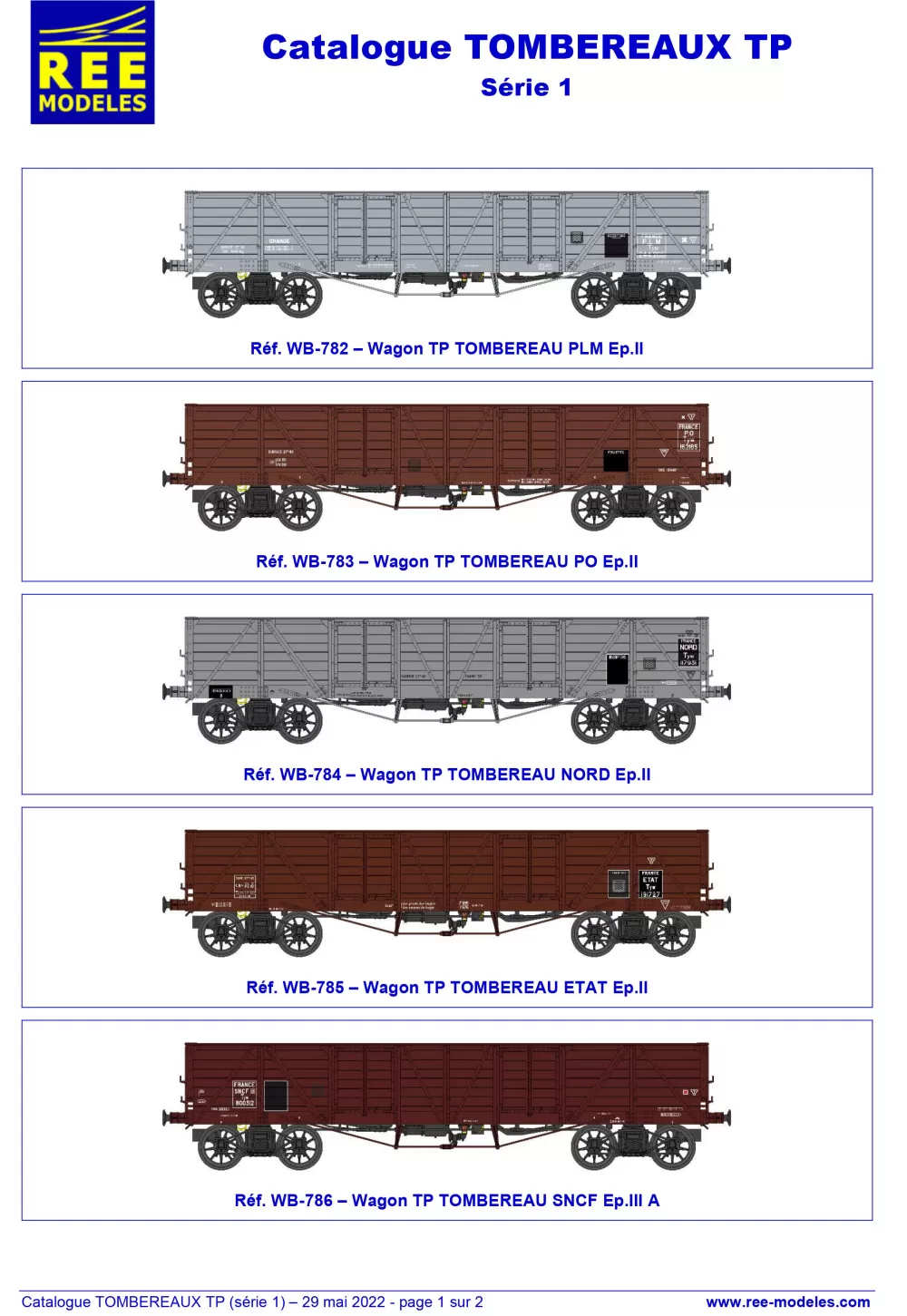 Rails Europ Express (REE) Modèles - TP gondola wagons (1st series)