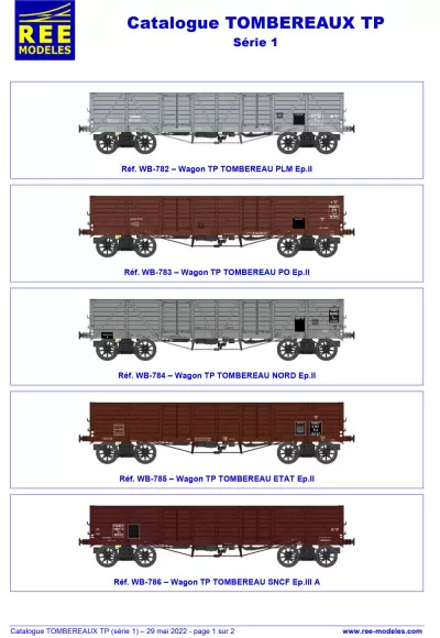 TP gondola wagons (1st series) - Rails Europ Express (REE) Modèles