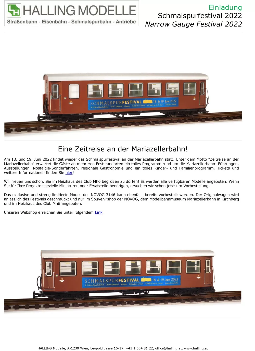 Halling Modelle - Narrow Gauge Festival 2022