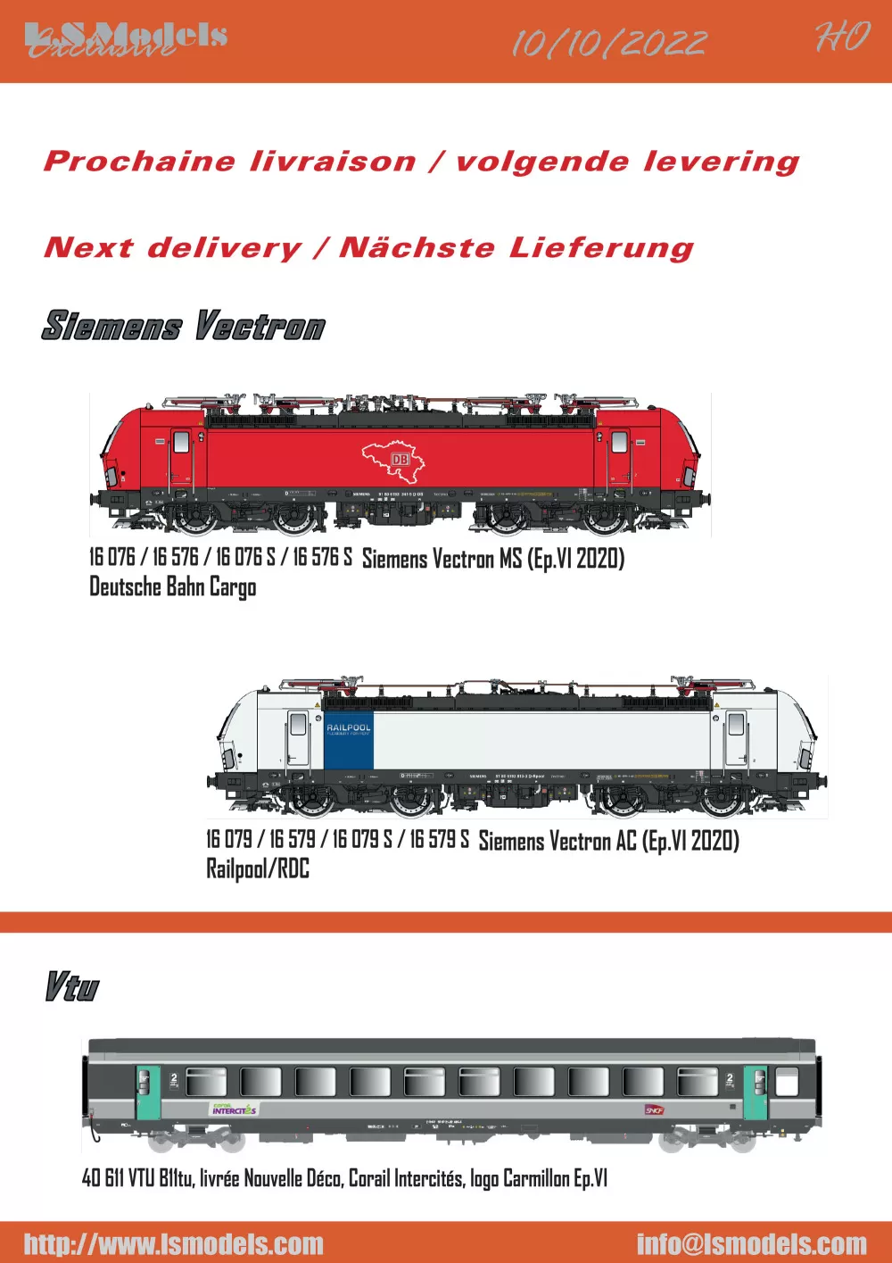 LS Models - Next deliveries October 2022