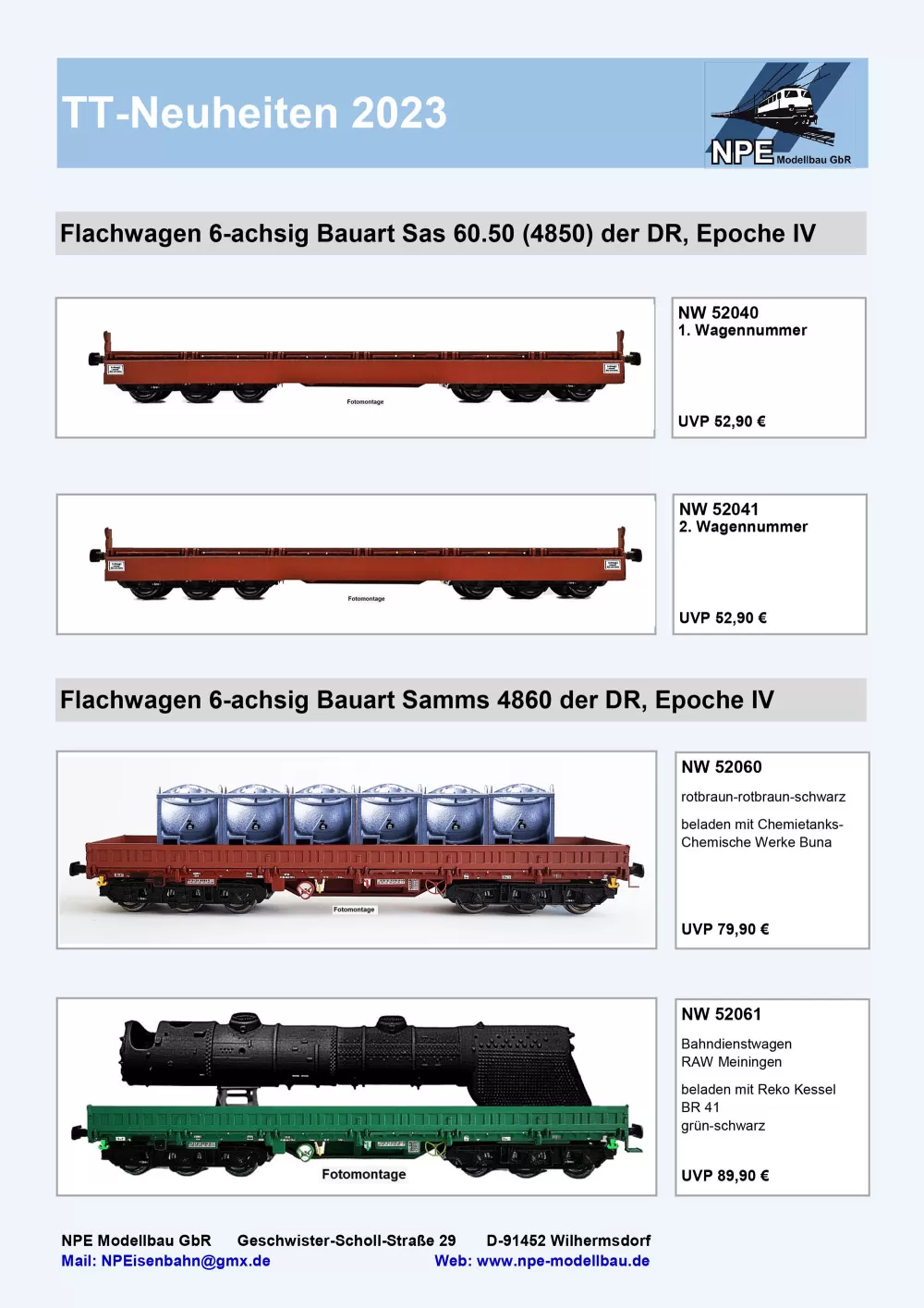 NPE Modellbau GbR - Novelties 2023
