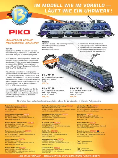 Railpool / RTB Cargo - Class 186 electric locomotive in "CLOCKWORK" livery - W13PLUS-HÄNDLERVEREINIGUNG