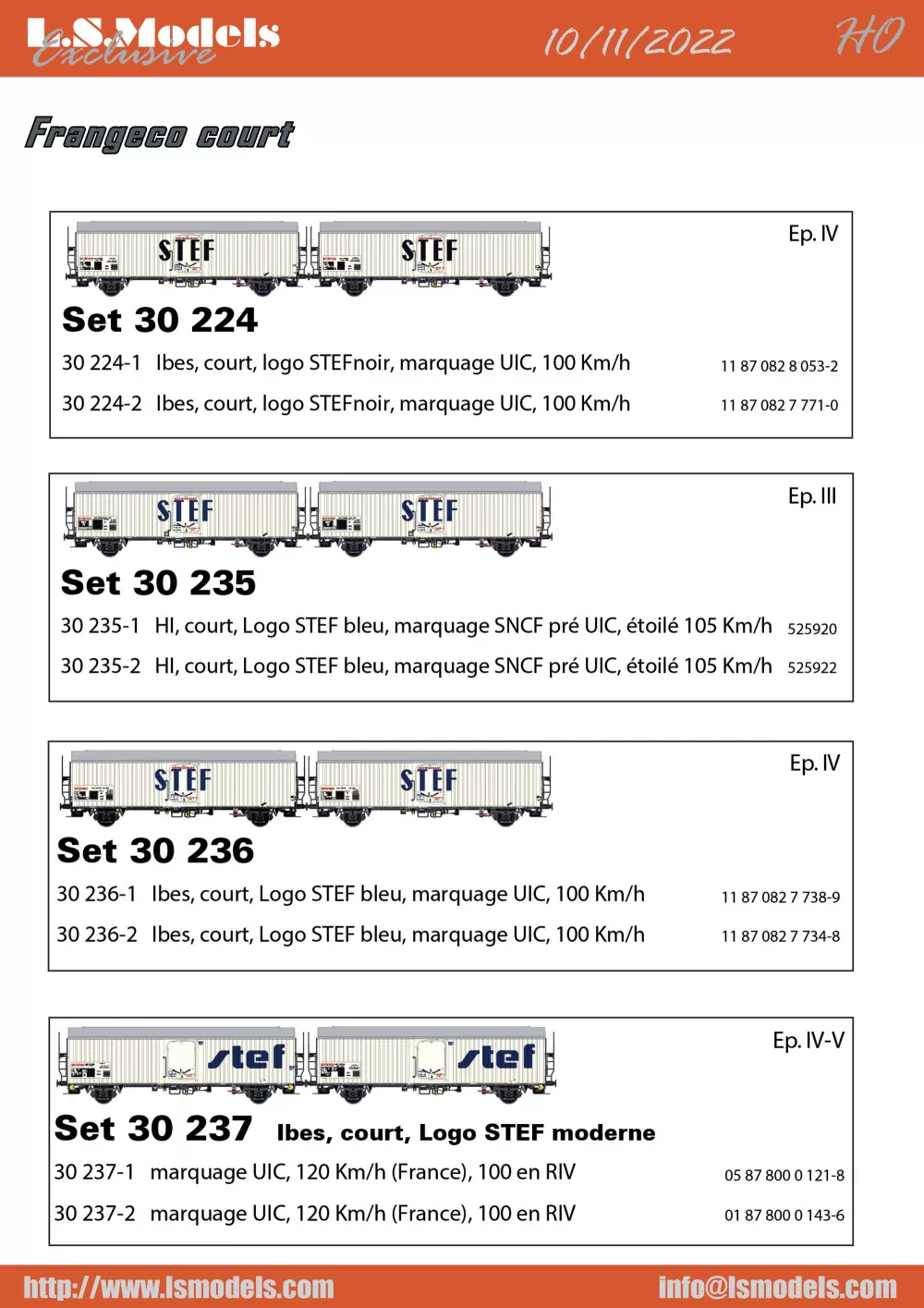 LS Models - Deliveries November 2022