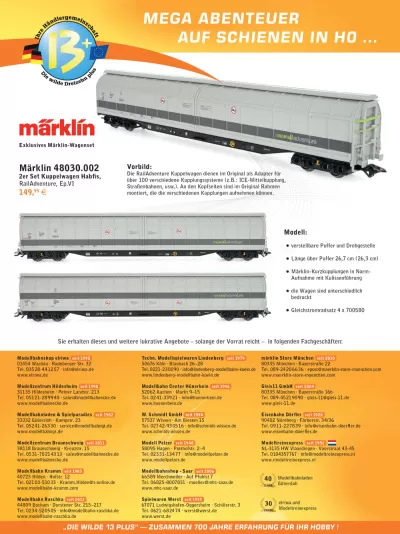 RailAdventure - Habfis freight wagons set - Märklin