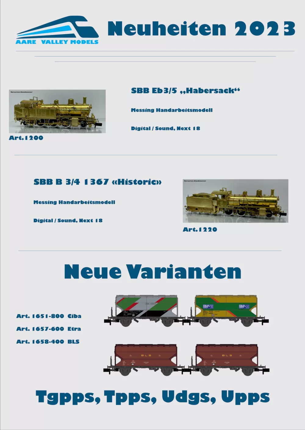 Aare Valley Models - Novelties 2022