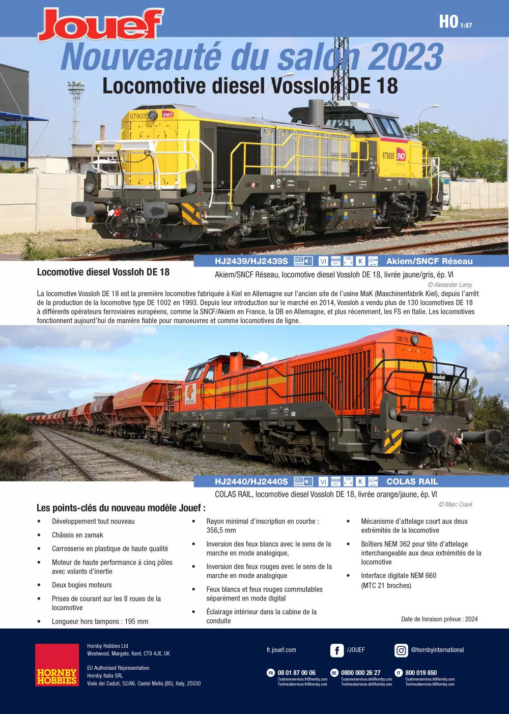 Jouef - Vossloh DE 18 diesel locomotive