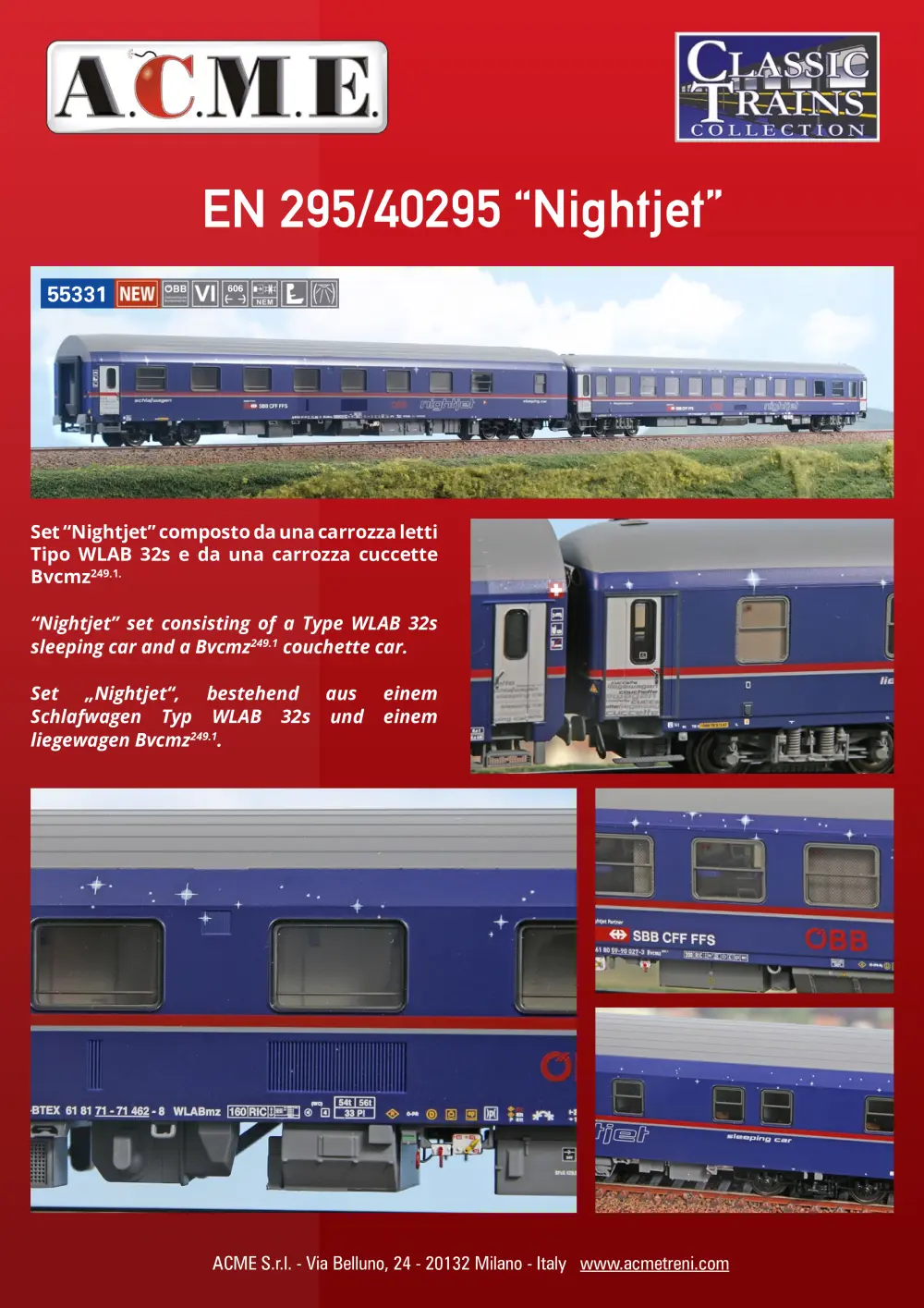 ACME - Anonima Costruzioni Modellistiche Esatte - EN 295/40295 "Nightjet" (ref. 55331)